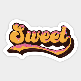 SWEET Donut Typography Sticker